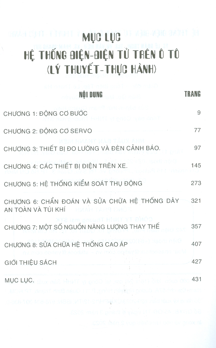 Hệ Thống Điện - Điện Tử Trên Ô Tô (Lý Thuyết - Thực Hành)