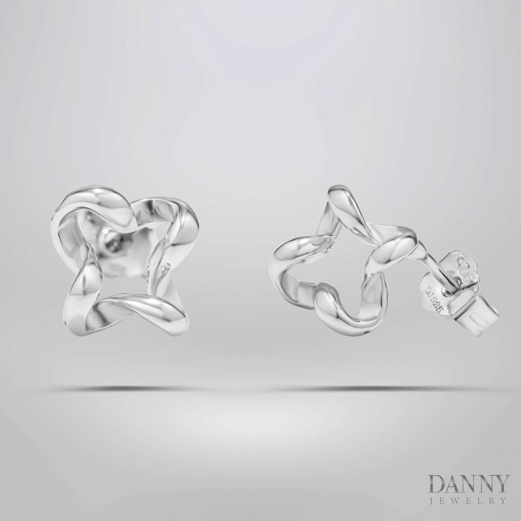 Bông Tai Nữ Danny Jewelry Bạc 925 Xi Rhodium BY213