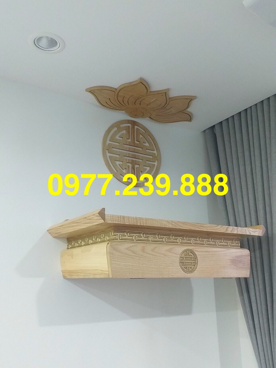 Bàn thờ gỗ sồi có ngăn kéo 61cm