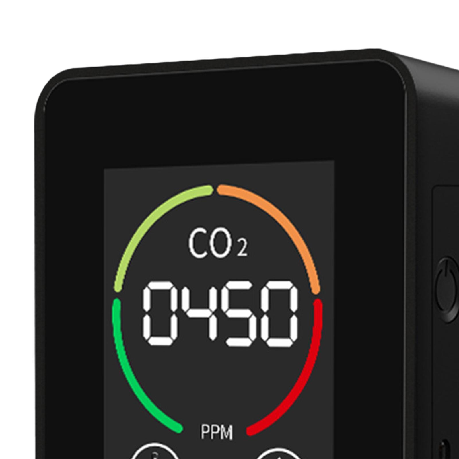 Household CO2 Tester Temperature Humidity Monitor High Accuracy with Backlight Indoor Air Quality Monitor Multifunctional for Indoor Garden