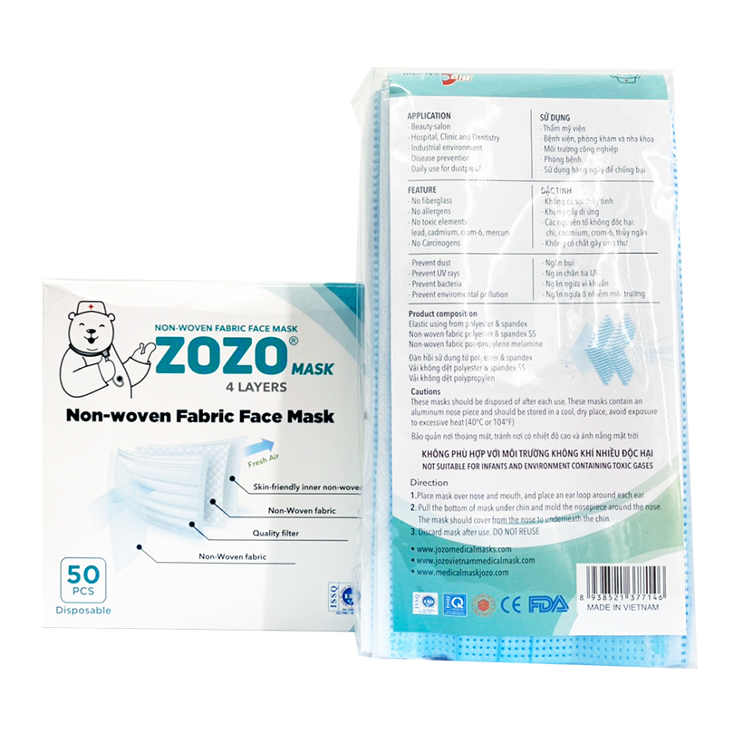Khẩu trang y tế ZOZO BigC Saigon mẫu mới