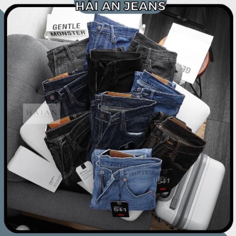 Quần jean Nam Vnxk XANH ĐẬM chất bò hàng VNXK cao cấp sành điệu ống đứng- jean co giãn xuất dư xịn