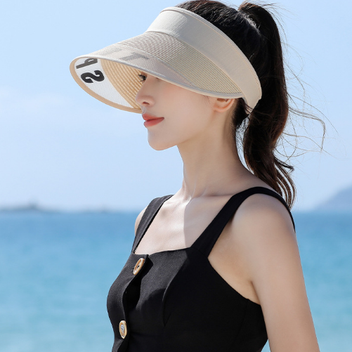 Mũ rộng vành nửa đầu phong cách Hàn, nón chống nắng nữ thời trang