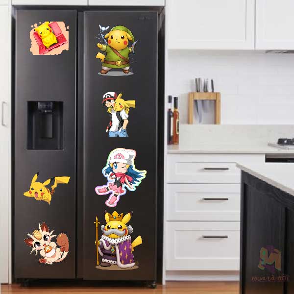 Miếng Dán Stickers in hình Pikachu