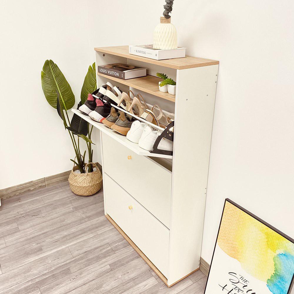 Tủ Giày Thông Minh Cánh Lật Tiết Kiệm Diện Tích 3 Tầng 6 Ngăn Sức Chứa Khủng Chống Mùi Hôi - GP112