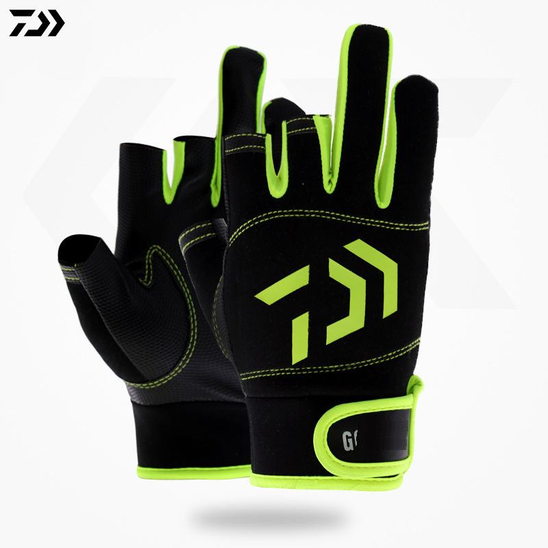 3 Hoặc 5 Cắt Ngón Tay Da Găng Tay Câu Cá Cao Cấp Chống Trơn Trượt Găng Tay Câu Cá/Thể Thao Ngoài Trời Chống Trơn Trượt găng Tay