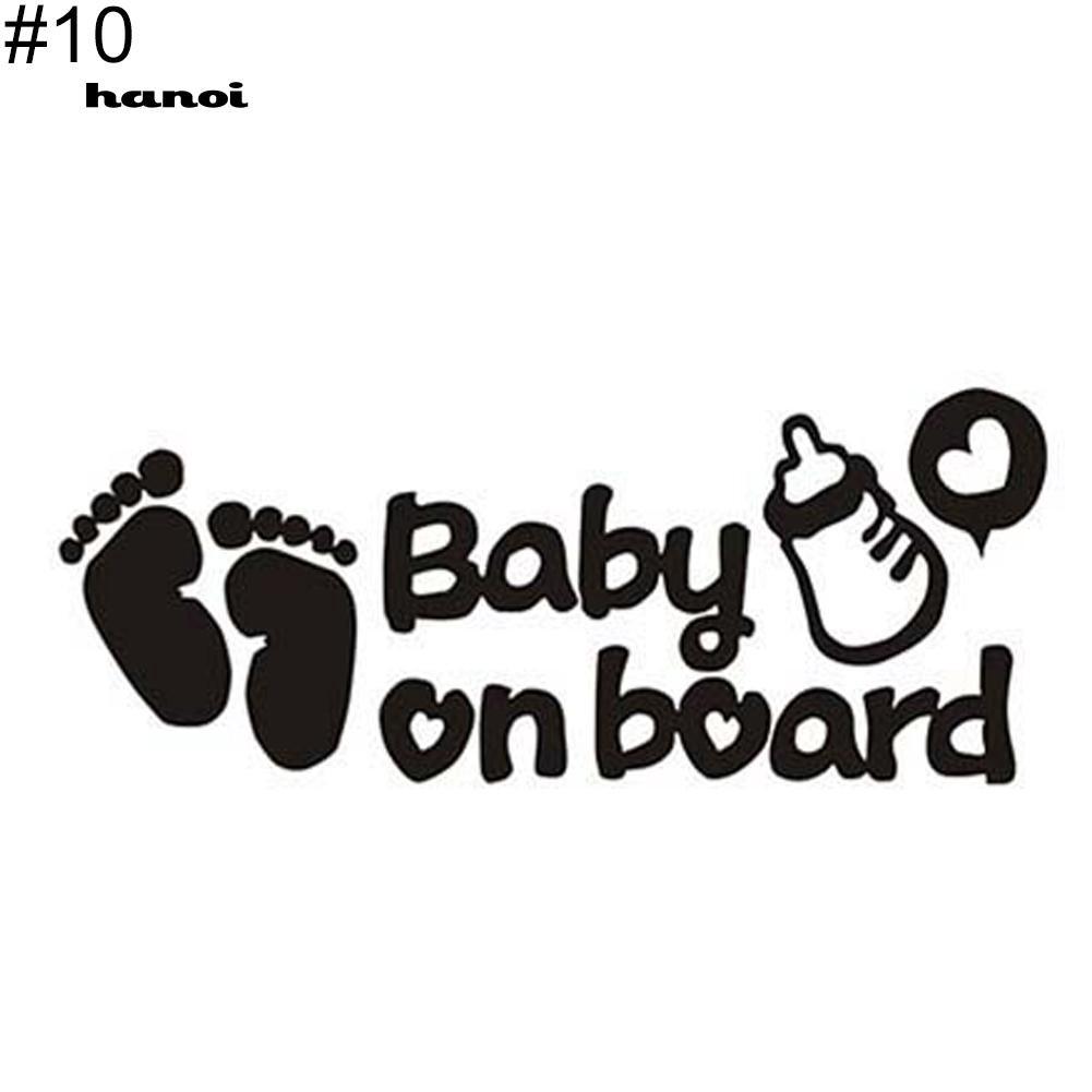 Giấy dán xe hơi in chữ Baby On Board dễ thương