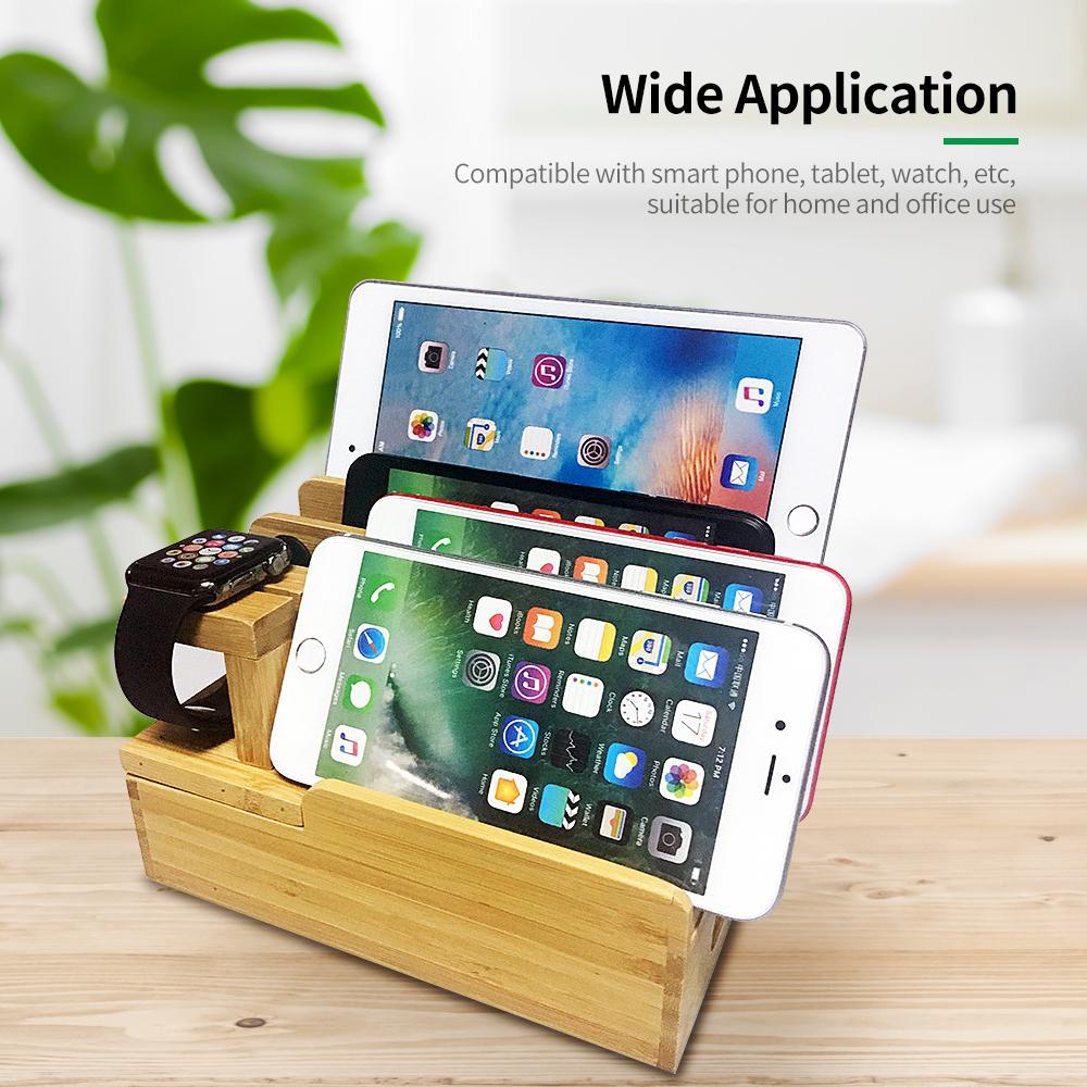 Giá đỡ lưu trữ bằng gỗ tre đa chức năng cho Máy tính bảng Máy tính để bàn