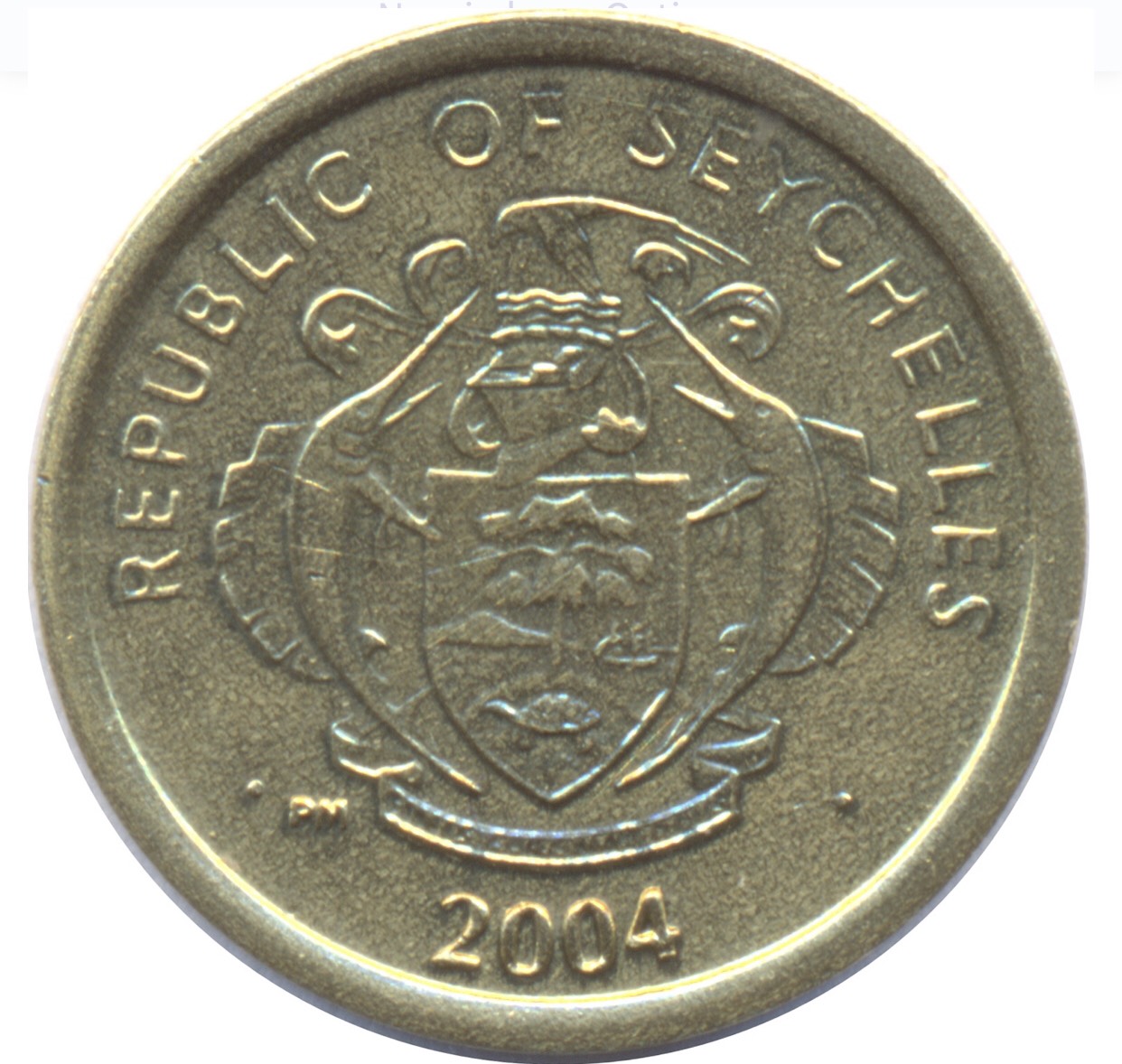Đồng xu 1 cent con cua của Seychelles, quốc gia ở Đông Phi