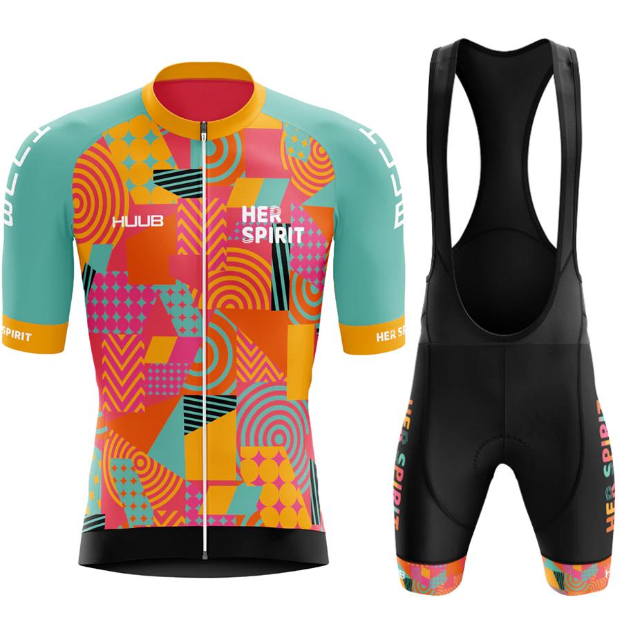 2022 Huub Cycling Jersey Bộ xe đạp đạp xe đạp xe đạp ngắn tay xe đạp xe đạp xe đạp áo đạp áo sơ mi cổ áo Color: 8 Size: XS