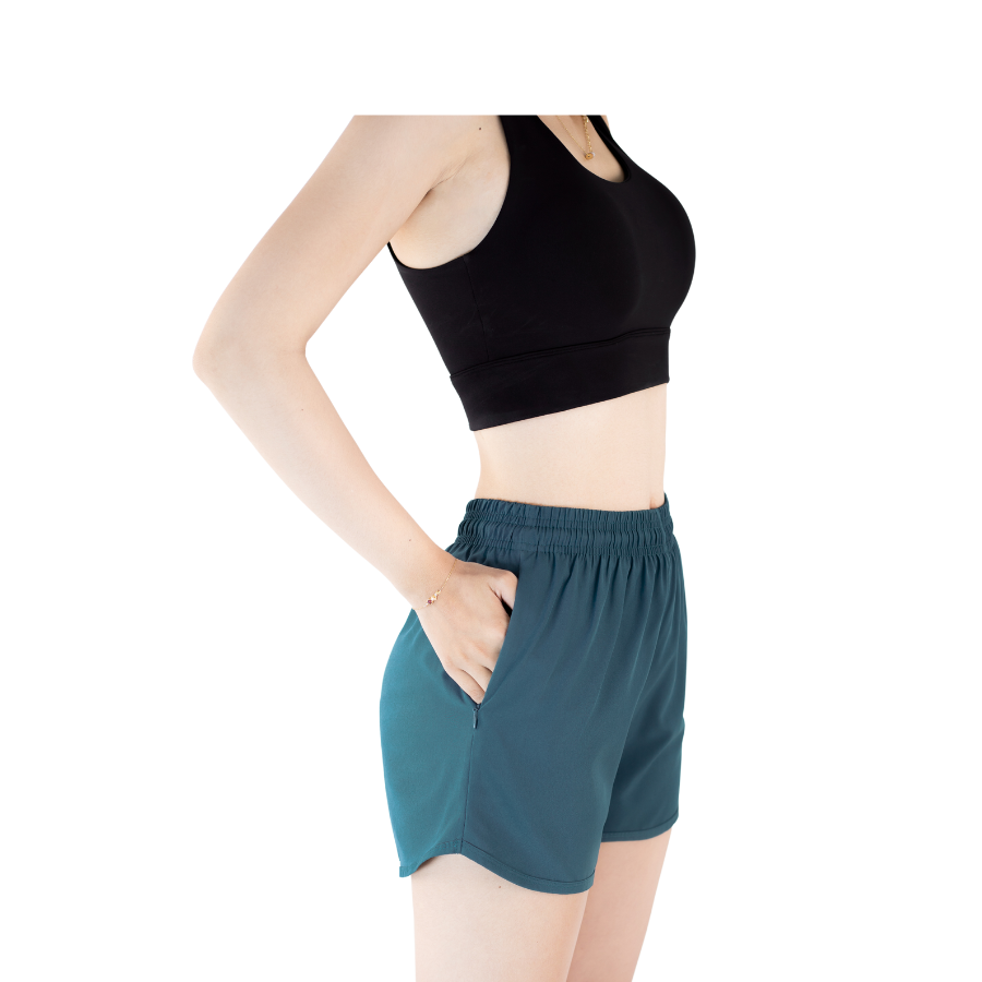 Quần short đùi thể thao nữ Reeta 2 lớp co giãn 4 chiều tập Gym - Yoga - chạy bộ - aerobic - A2177