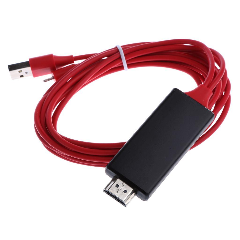 1.8M to HDMI TV AV Adapter Cable for iPad iPhone 5 6 6S 7 Plus