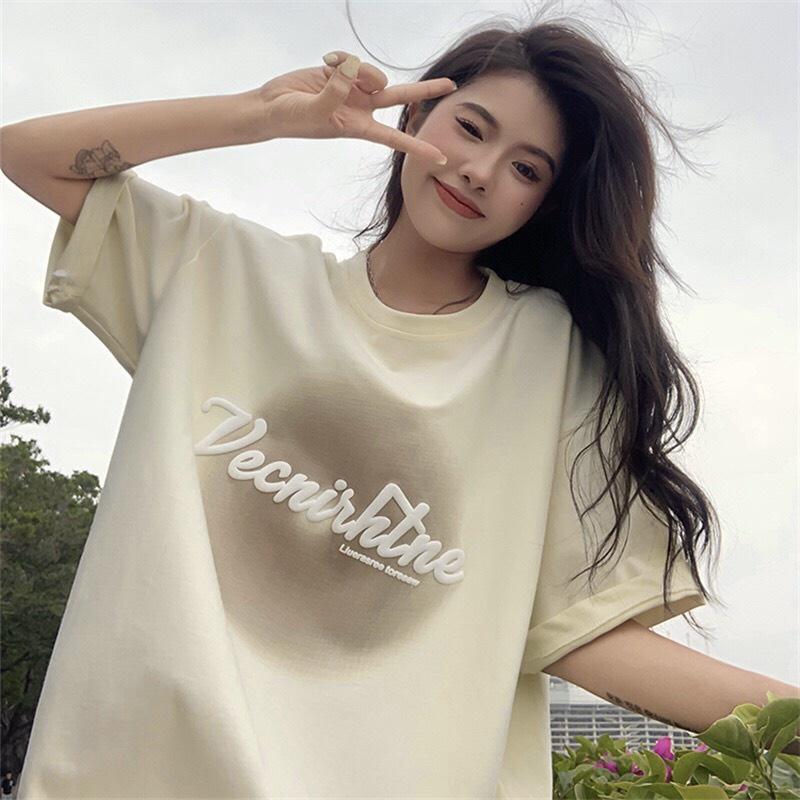 Áo thun tay lỡ form rộng - phông nam nữ cotton oversize - T shirt vernichten kem - 2N Unisex