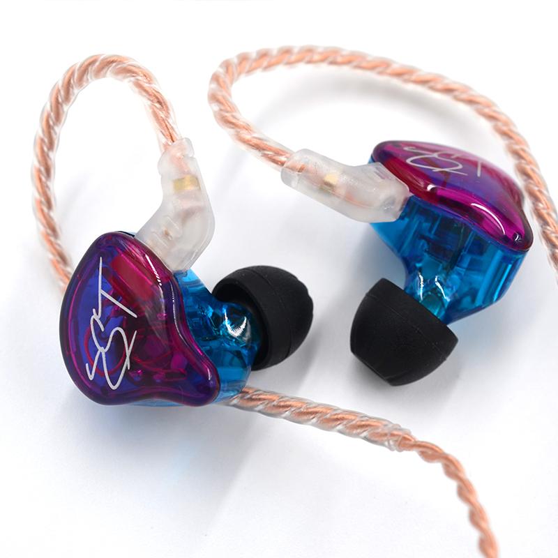 KZ ZST có dây cáp có thể tháo rời cáp trong tai nghe tai nghe tiếng ồn Hifi Music Sport Game Game Tai nghe tai nghe tai nghe