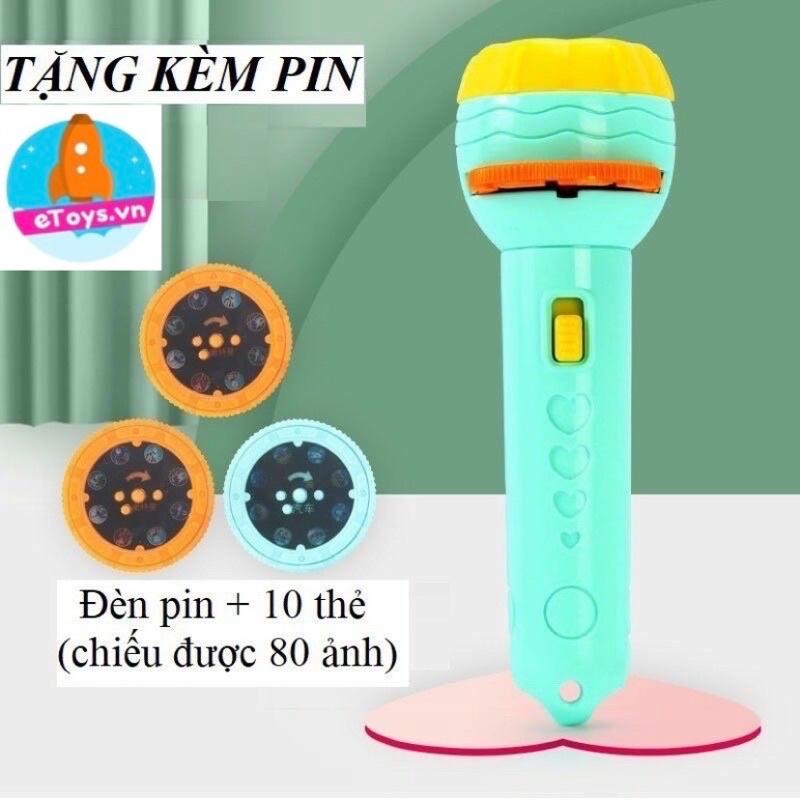 Đèn pin chiếu hình cho bé 80 hình chiếu ngộ nghĩnh thoả sức khám phá