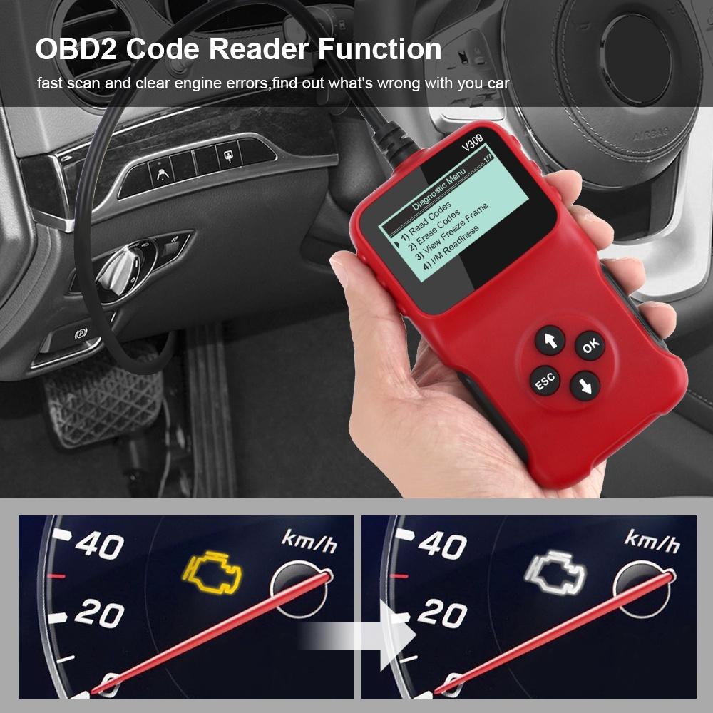 Thiết bị máy quét đọc xóa lỗi ô tô xe hơi OBD cắm trực tiếp sử dụng không cần cài đặt V309 mẫu mới loại tốt