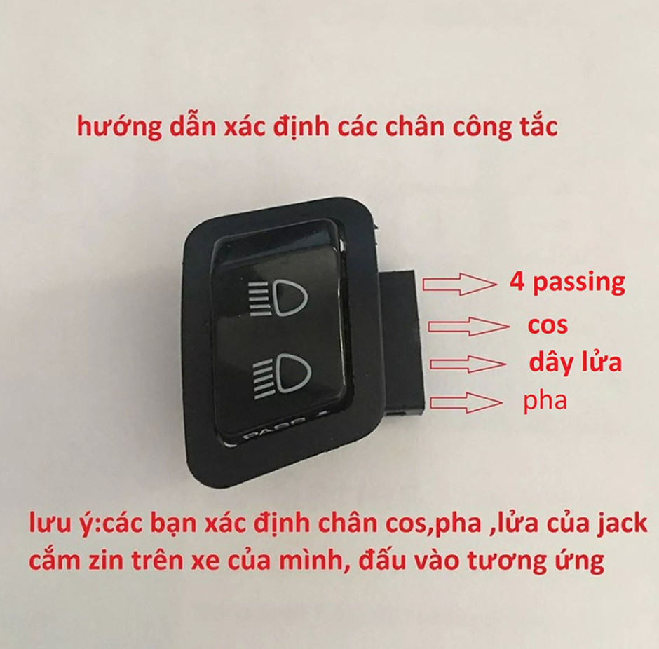 Công tắc passing SH có jack cắm - Công tắc chuyển đèn tích hợp Pasing ( Không Dây / Có Dây ) Green Networks Group ( 1 Cái )