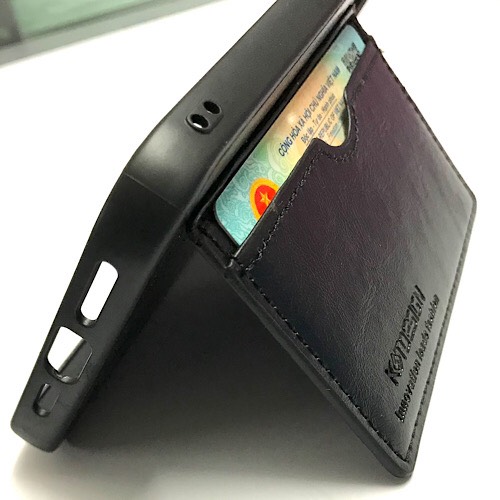 Ốp lưng cho iPhone 13 Pro Max hiệu KSTDESIGN leather card đế dựng - Hàng nhập khẩu