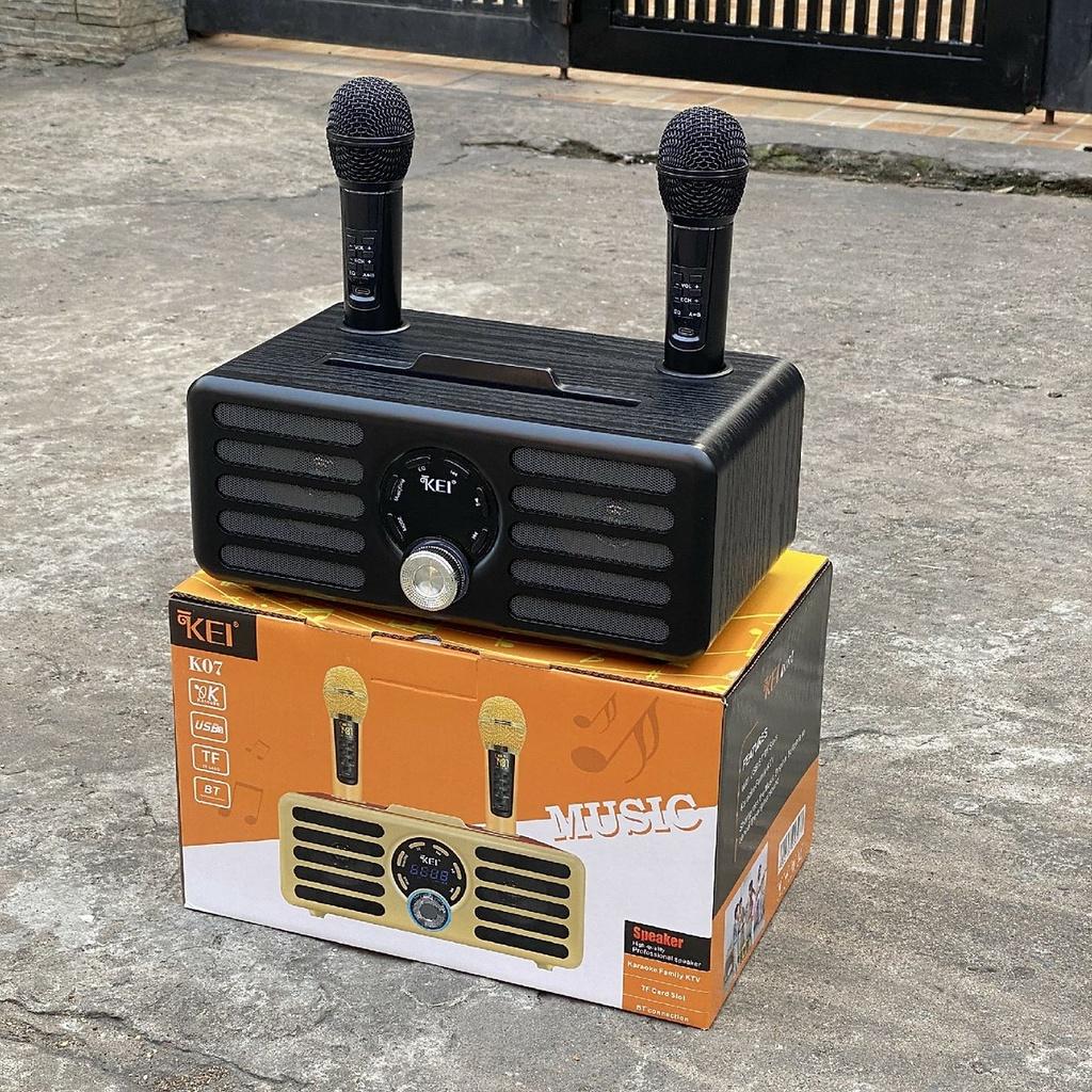 Loa Karaoke Bluetooth KEI K07 Có LCD Kèm Hai Micro Không Dây Âm Thanh Lớn Hát Hay