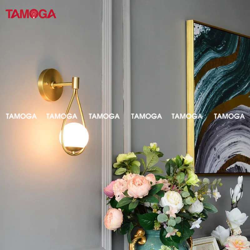 Đèn tường trang trí phòng ngủ hình giọt nước TAMOGA ANDYS 1253 tặng kèm bóng LED AS vàng