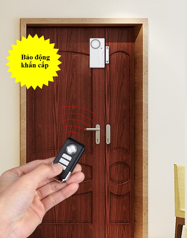 Thiết bị chống trộm gắn cửa còi to, cảm biến hồng ngoại có ĐKTX cao cấp SF03R