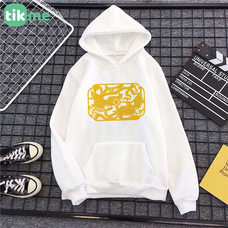 Áo Hoodie nỉ Tikme unisex phoenix phụng tứ linh trong ăn hóa Việt áo hai mặt size XS-2XL