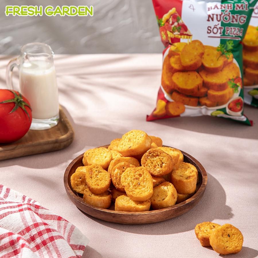 Set 6 Gói Snack Bánh Mì Nướng Sốt Pizza FRESH GARDEN Giòn Tan Hương Vị Đặc Biệt Thơm Ngon Gói 52g