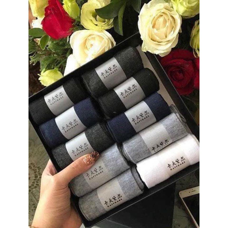 TẤT NAM HỘP 10 ĐÔI TẤT KHỬ MÙI HÔI CHÂN ĐỦ MÀU - XUẤT NHẬT lᴏại 1 - TNAM02 - Tất cổ thấp