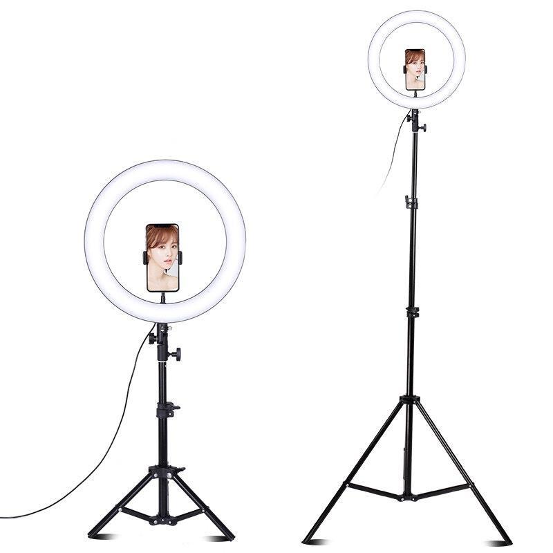 Ưu đãi đặc biệt Đèn chụp ảnh 12 inch Đèn sàn Đèn lấp đầy 10 inch rung điện thoại di động Đèn làm đẹp 26cm Đèn chụp ảnh tự sướng neo Đèn phát sóng trực tiếp