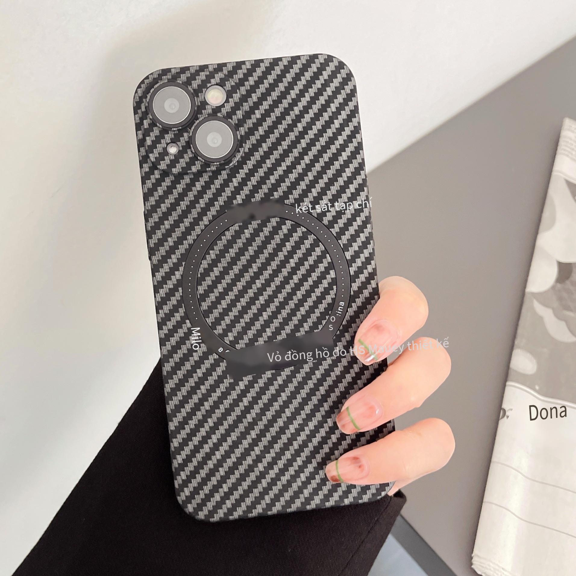 Giao hàng nhanh thích hợp cho ốp lưng điện thoại di động iPhone 14 có màng thấu kính Kevlar sợi carbon PC vỏ cứng Apple 13 vỏ bọc