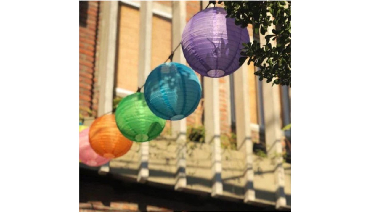 Bộ đèn lồng trang trí trung thu 5 màu tthu11