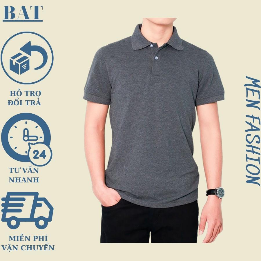 Áo phông nam cổ bẻ, áo polo nam ngắn tay BAT cao cấp Chất thun cá sấu vải cotton 100% co giãn 4 chiều cực mềm mịn mát