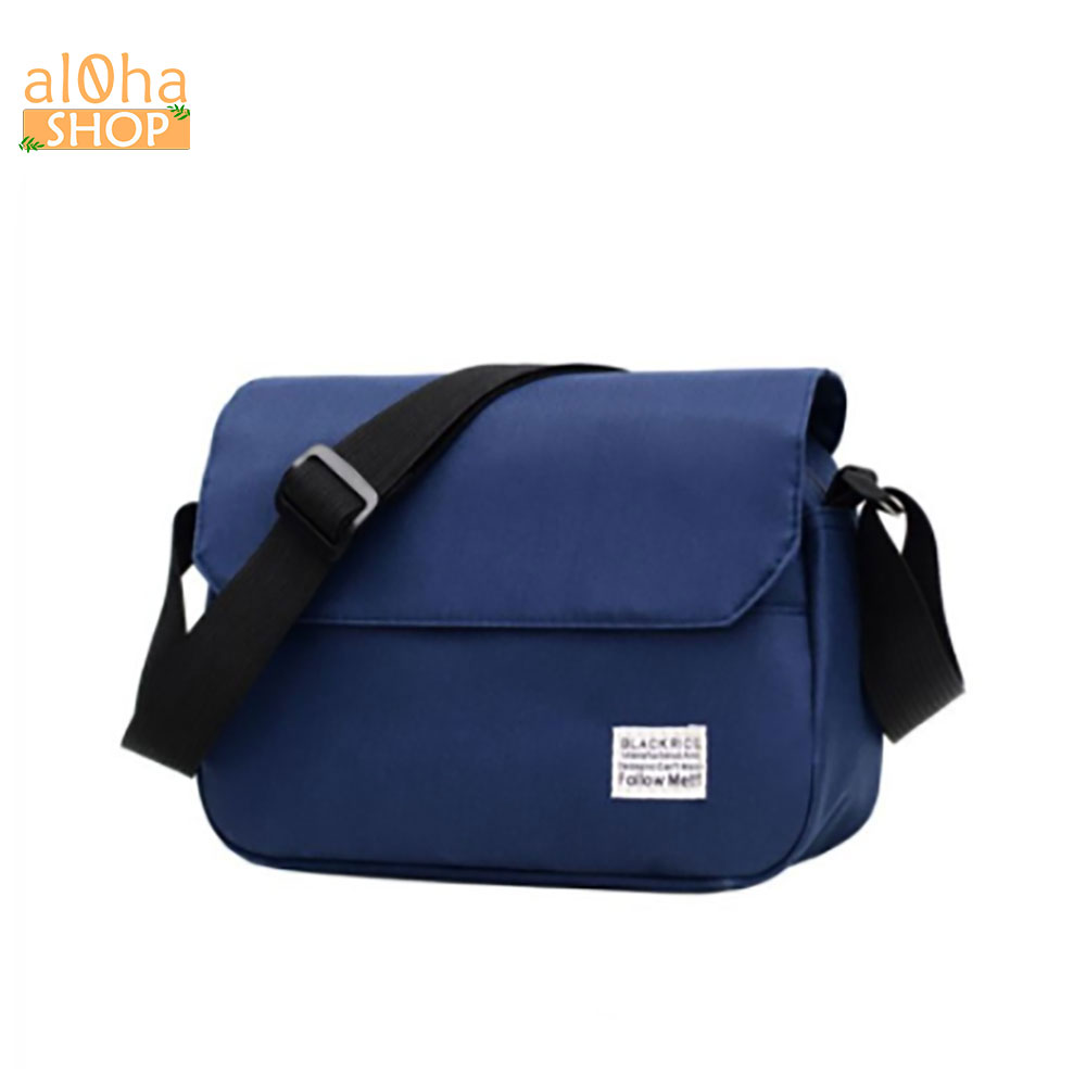 Túi đeo chéo vải canvas Black Rice bền bỉ phong cách thòi trang unisex nam nữ - al0ha Shop