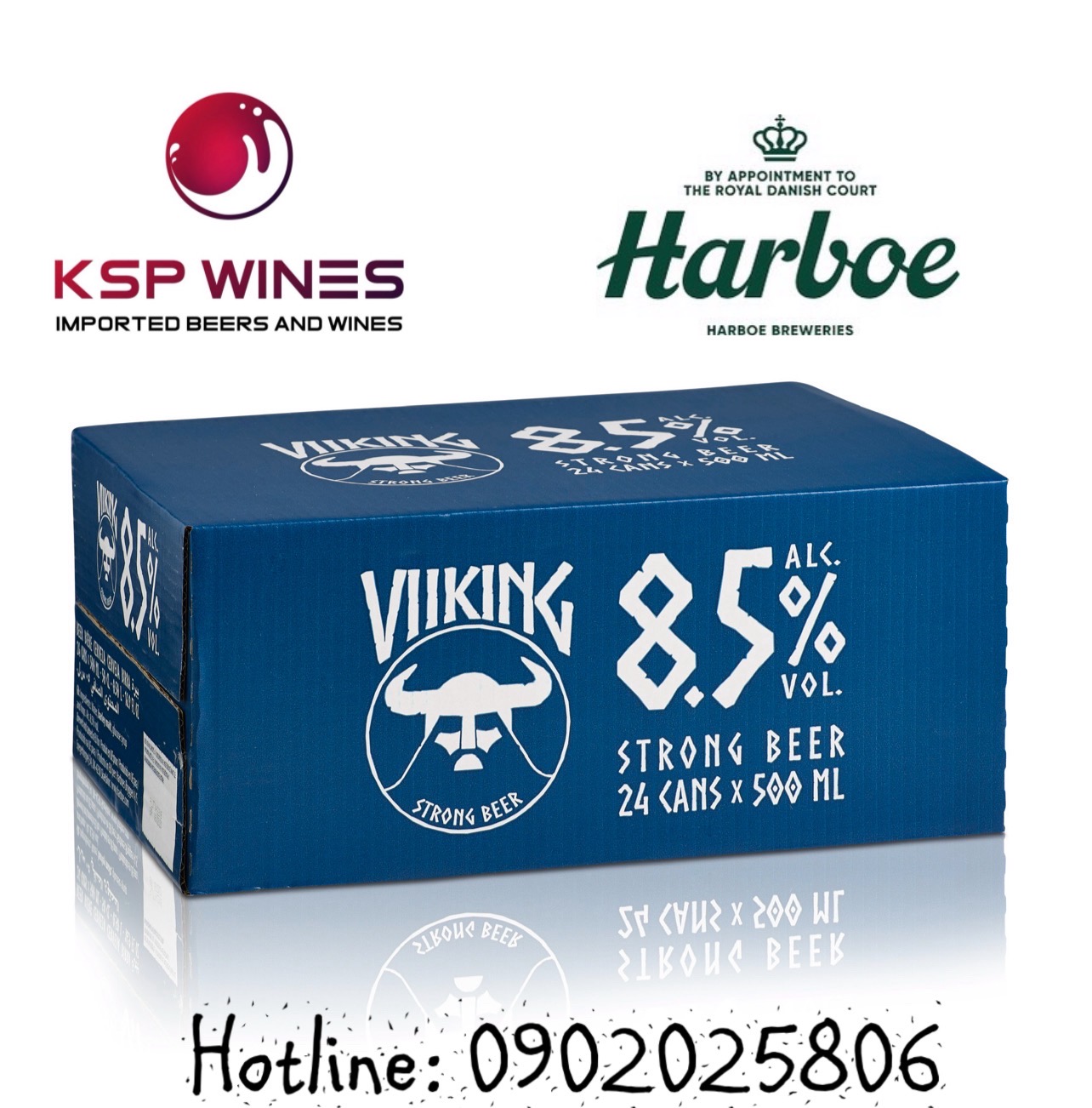 BIA VIIKING HARBOE 8.5% THÙNG 24 LON 500ml