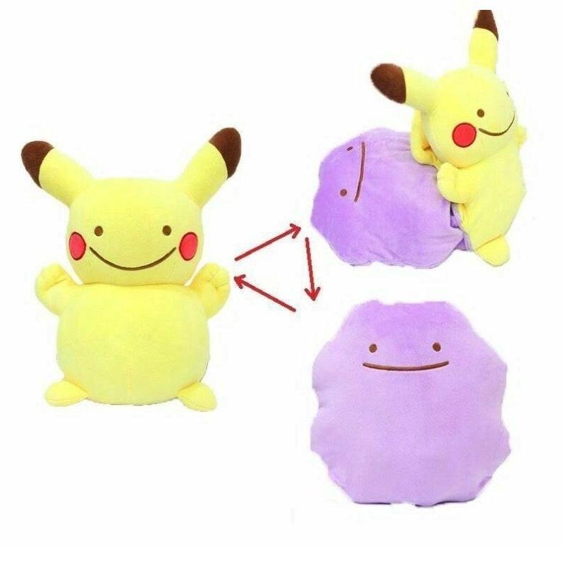 Đồ chơi thú nhồi bông thám tử Pikachu Pokemon Pikachu Bulbasaur Ditto Metamon 4-8