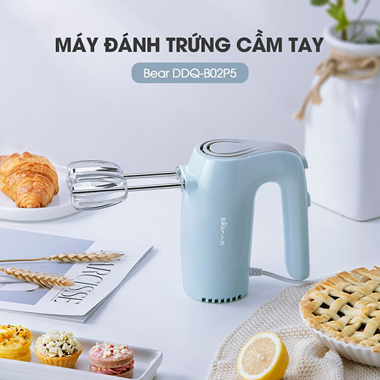 Máy đánh trứng cầm tay Bear DDQ-B02P5 - Hàng Chính Hãng