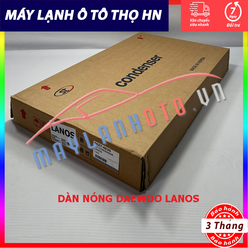 Dàn  nóng Daewoo Lanos 1997 1998 1999 2000 2001 2002 hàng xịn Hàn Quốc 97 98 99 01 02