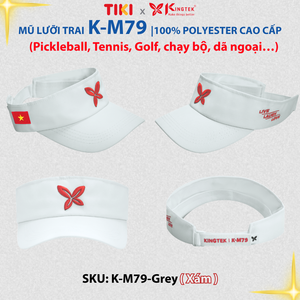 Mũ/Nón Lưỡi Trai Nữ K-M79, 100% Polyester, dành cho Pickleball, Tennis, chạy bộ, dã ngoại