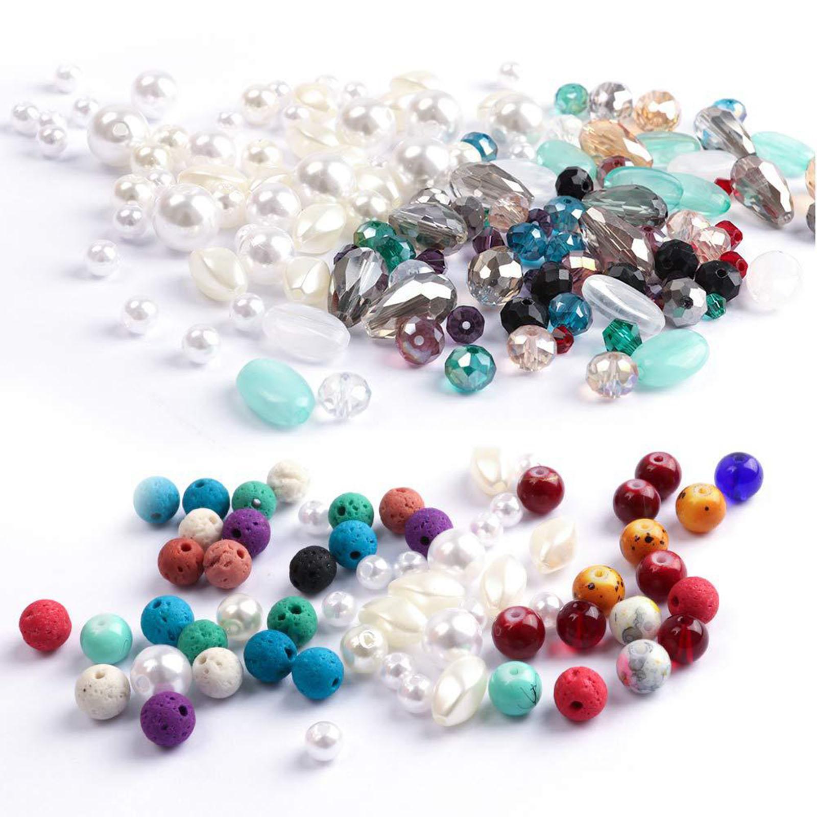 Seed Beads Bracelet Beads Assortments Crafts Set Bulk Wire Lobster Clasps Eye Pins Earwires for Necklaces Jewelry Making