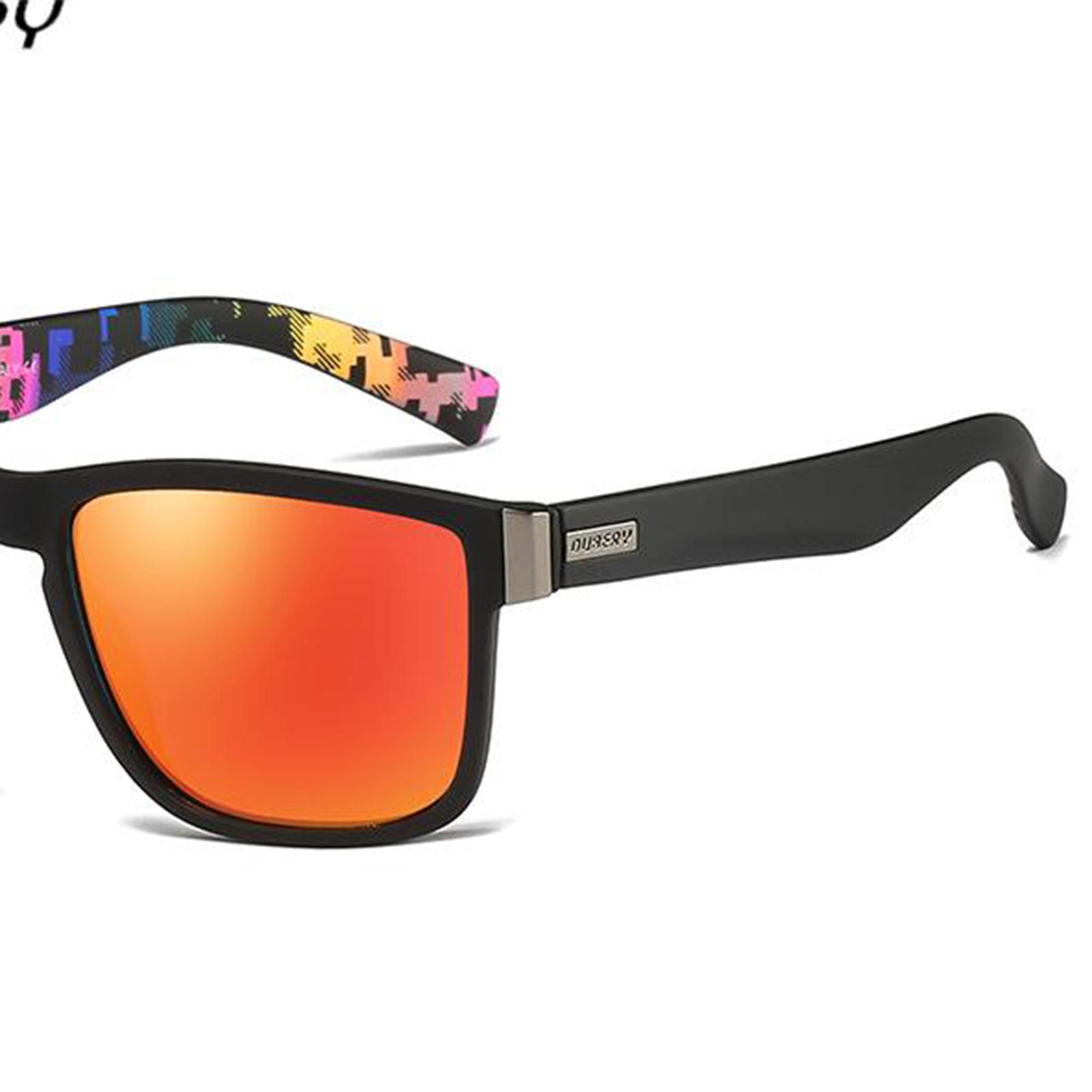 2xPolarized Cycling Goggles Running Anti-glare Ski Golf Sunglasses Orange