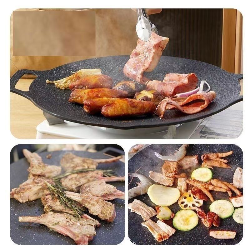 Chảo Đá Nướng Thịt BBQ Hàn Quốc Chống Dính Size 31Cm