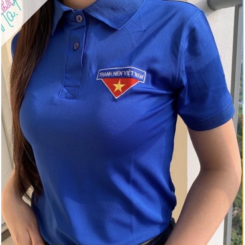 Áo thun Đoàn TNVN chất poly 4 chiều logo thêu trực tiếp form chuẩn có big size