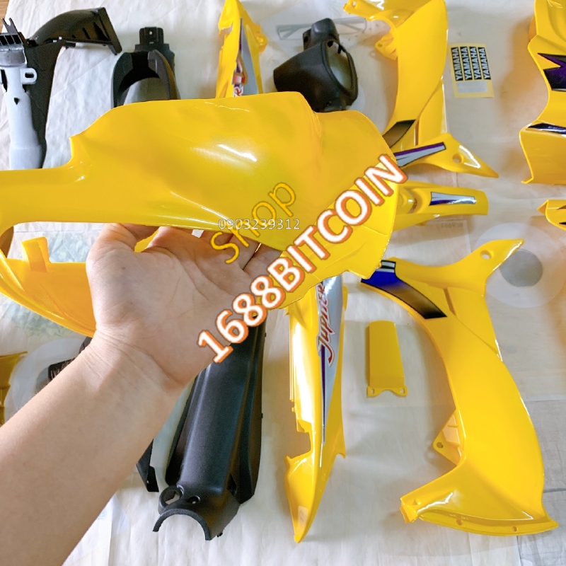 Bộ vỏ nhựa -Dàn áo xe JUPITER V màu Vàng- nhựa nguyên sinh loại 1