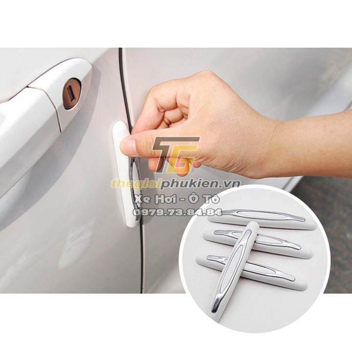 Bộ 4 miếng dán cao su chống va đập cửa Ô tô, Xe hơi đa năng Hiệu 3R