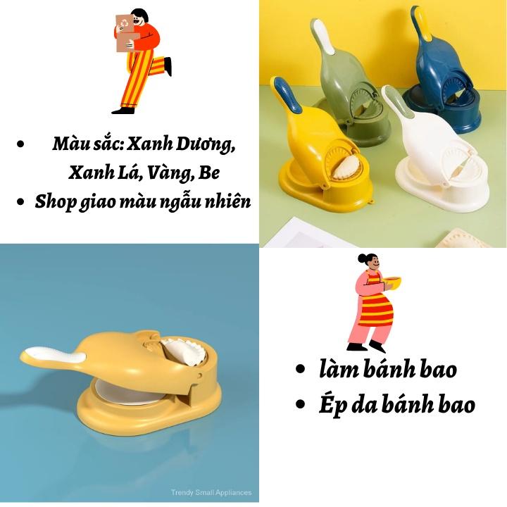 Dụng Cụ Ép Bột Bánh Siêu Nhanh, Khuôn Làm Bánh Bao, Bánh Há Cảo Tích Hợp 2 Trong 1 Tạo Hình Và Làm Bánh Tiện Dụng