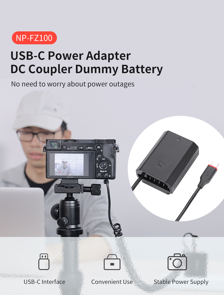 GIẢ PIN KINGMA KẾT NỐI CHO SONY NP-FZ100 CỔNG USB-C Hàng chính hãng