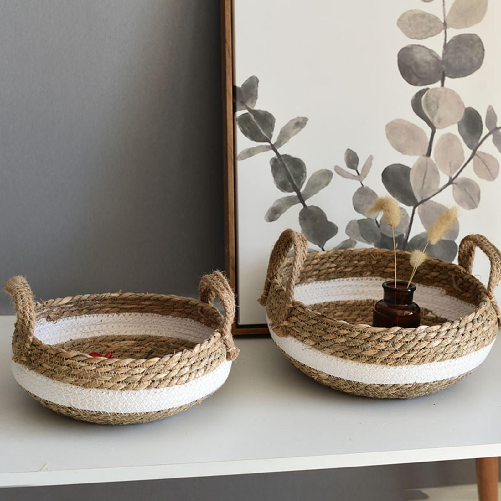 Cotton Rope Basket Rope Baskets Fabric Tray for Home Decor S