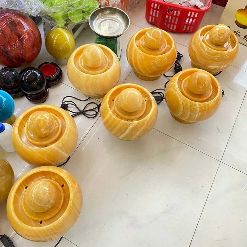 Phong Thủy Luân Đá Ngọc Hoàng Long đường kính 20cm cao 28cm