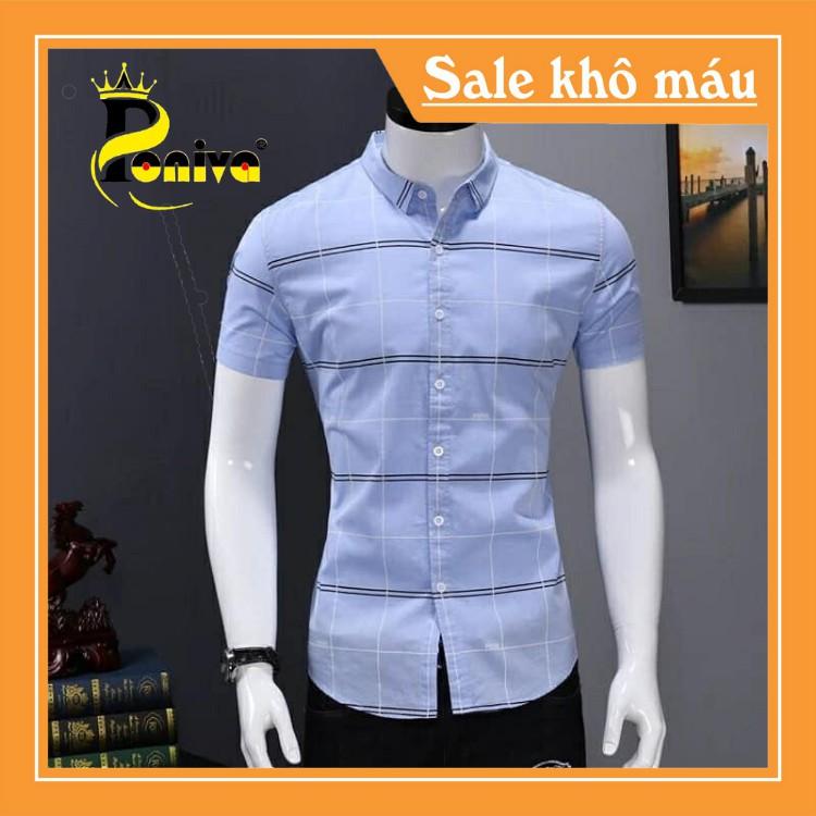 Áo Sơ Mi Nam Ngắn Tay Ô Kẻ Thời Trang