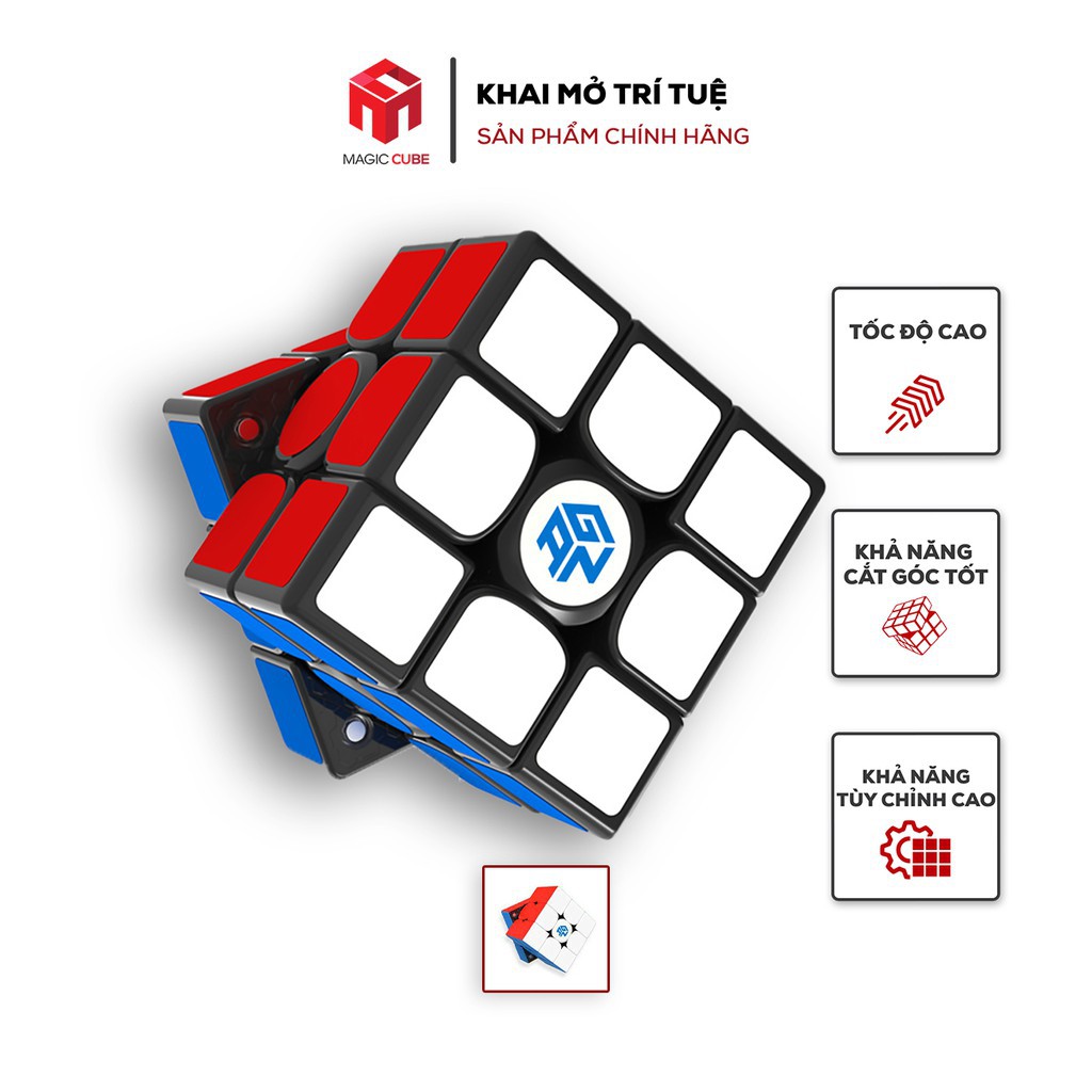 Rubik 3x3 GAN 356 XS Stickerless/Viền đen Có Nam Châm